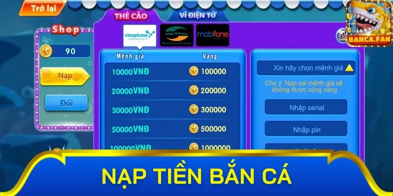 Sổ tay nạp tiền bắn cá siêu an toàn
